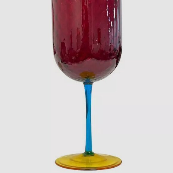 NEW DESIGNER DOLCE & GABBANA CASA MURANO CARETTO RED WINE WATER GLASS GOBLET - Picture 2 of 5